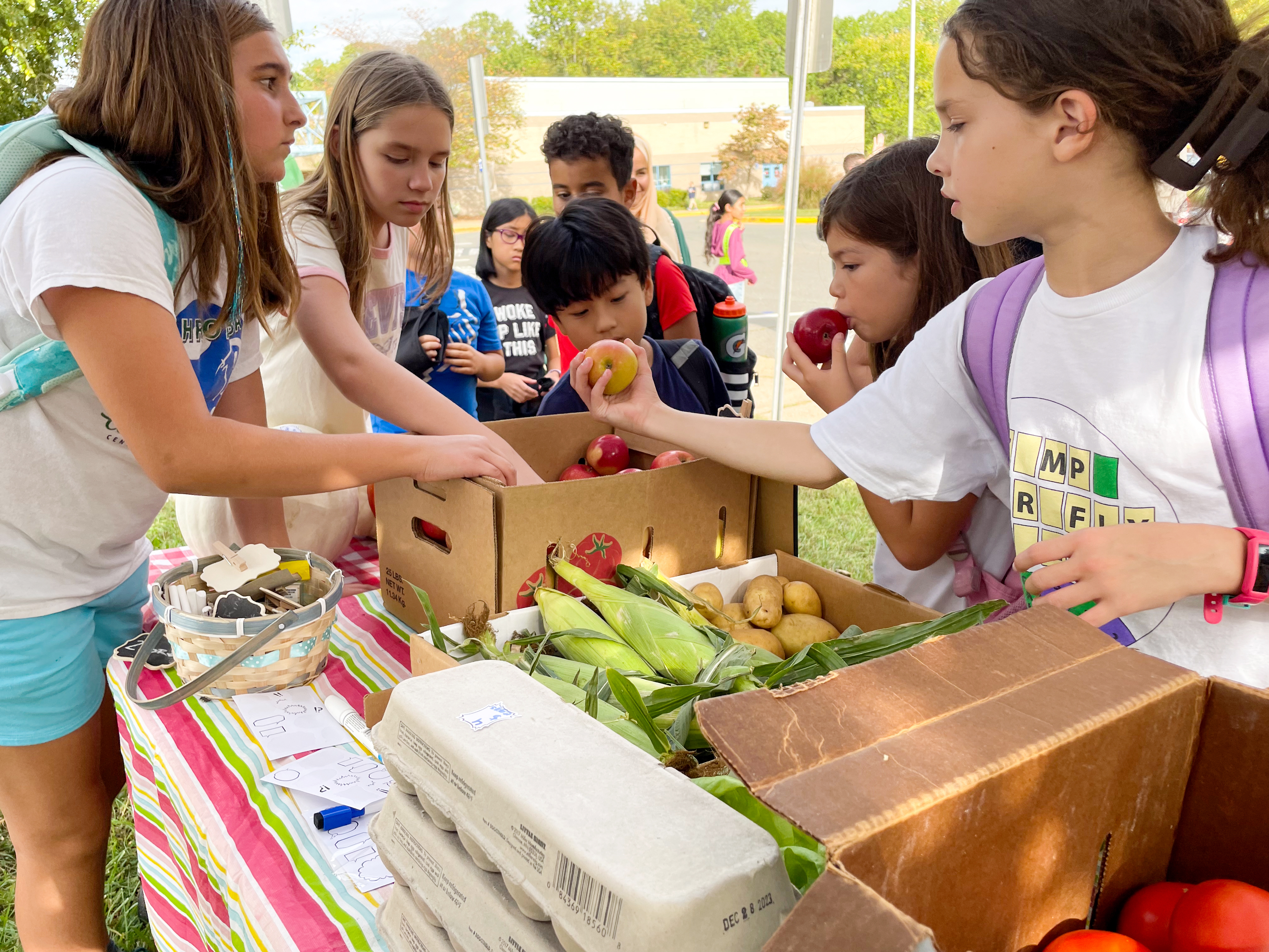 Apples are the favorite item for students at both farmers markets at Centreville Elementary and Willow Springs Elementary.